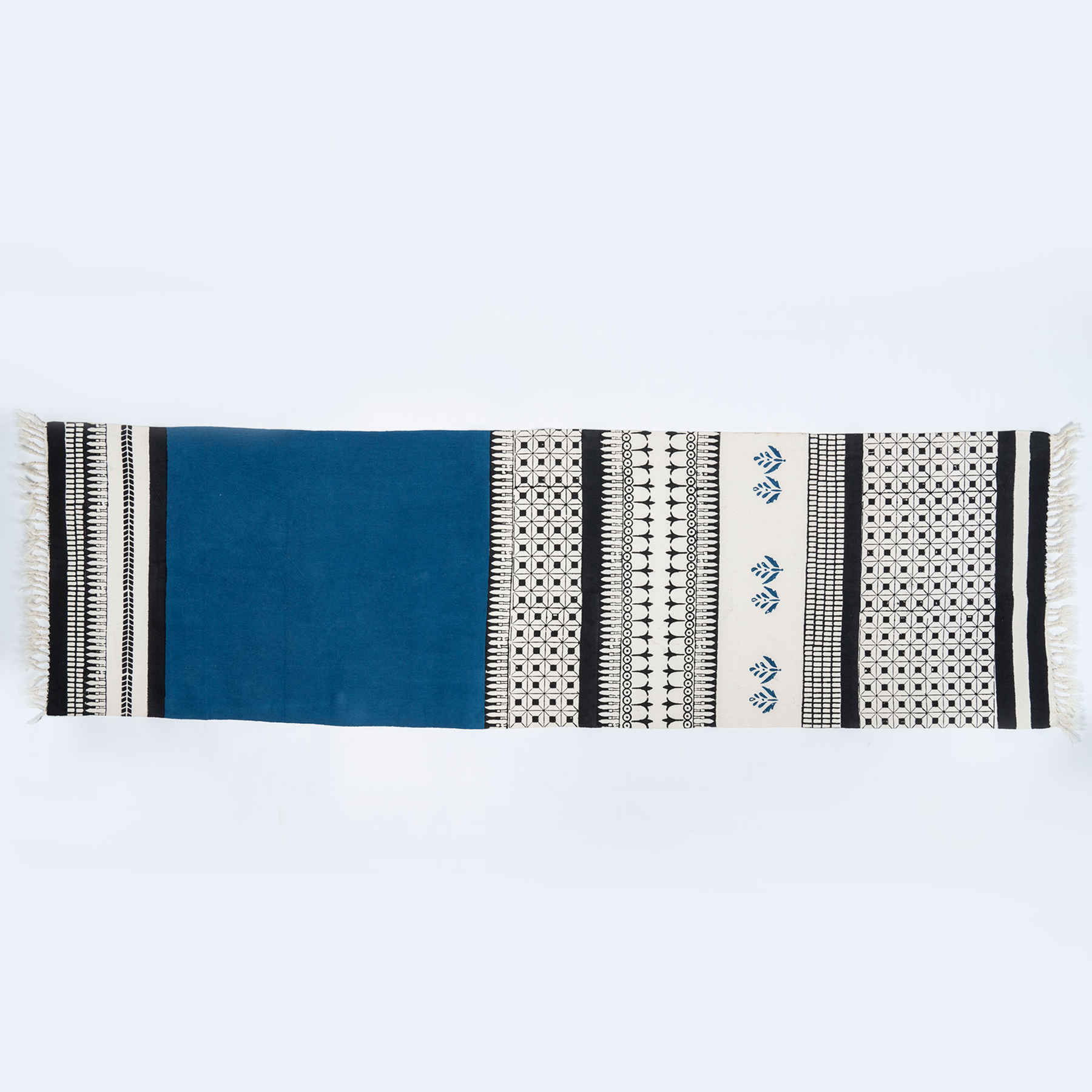 Handcrafted Linen Block Print Table Runner Javidaan
