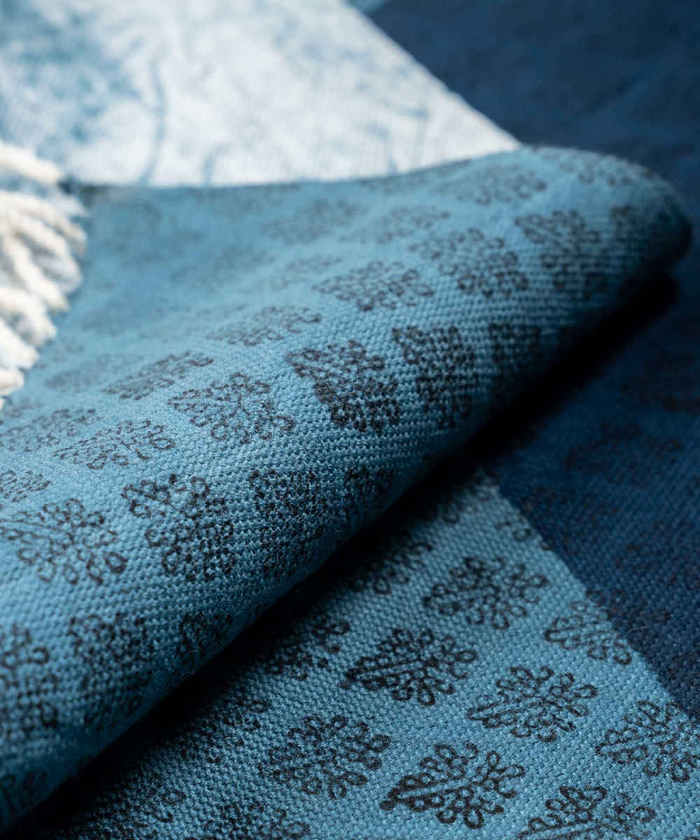 Handcrafted Linen Block Print Table Runner Keshtzaar