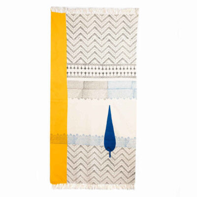 Handcrafted Linen Block Print Table Runner Sarv Ghajar