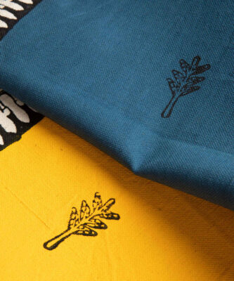Handcrafted Linen Block Print Table Runner Techra