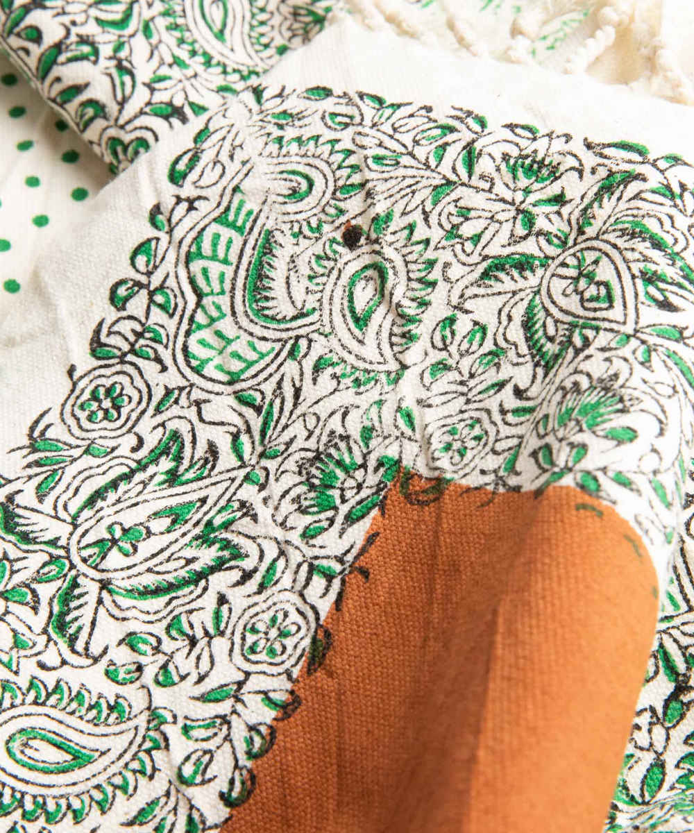 Block Print Linen Tablecloth Model Badam