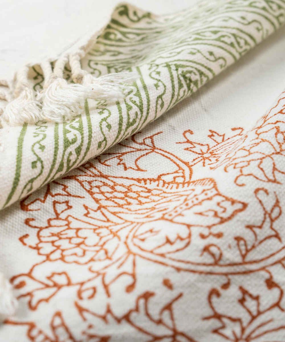 Block Print Linen Tablecloth Model Golabetoon