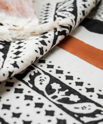 Block Print Linen Tablecloth Model Kaaj