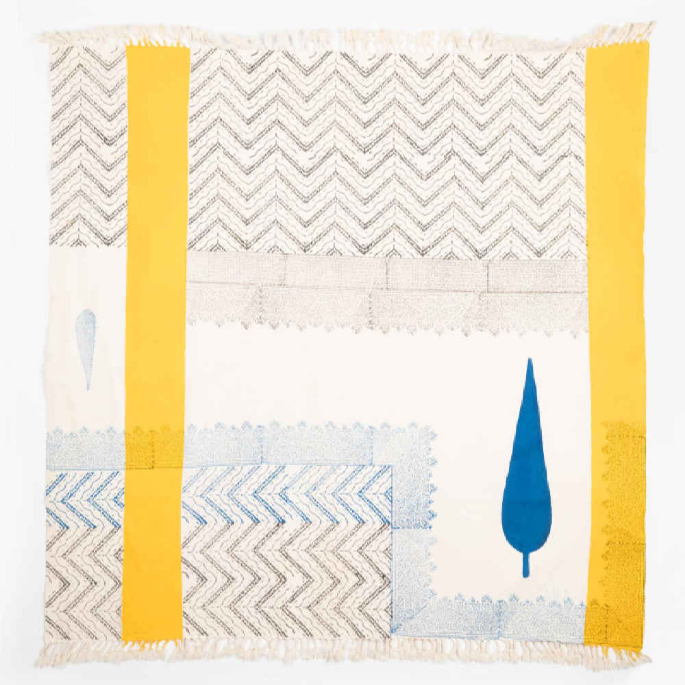 Block Print Linen Tablecloth Model Sarv Ghajar