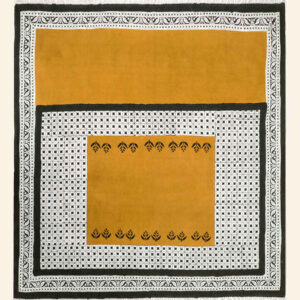 Block Printed Linen Tablecloth Model Shabnaz