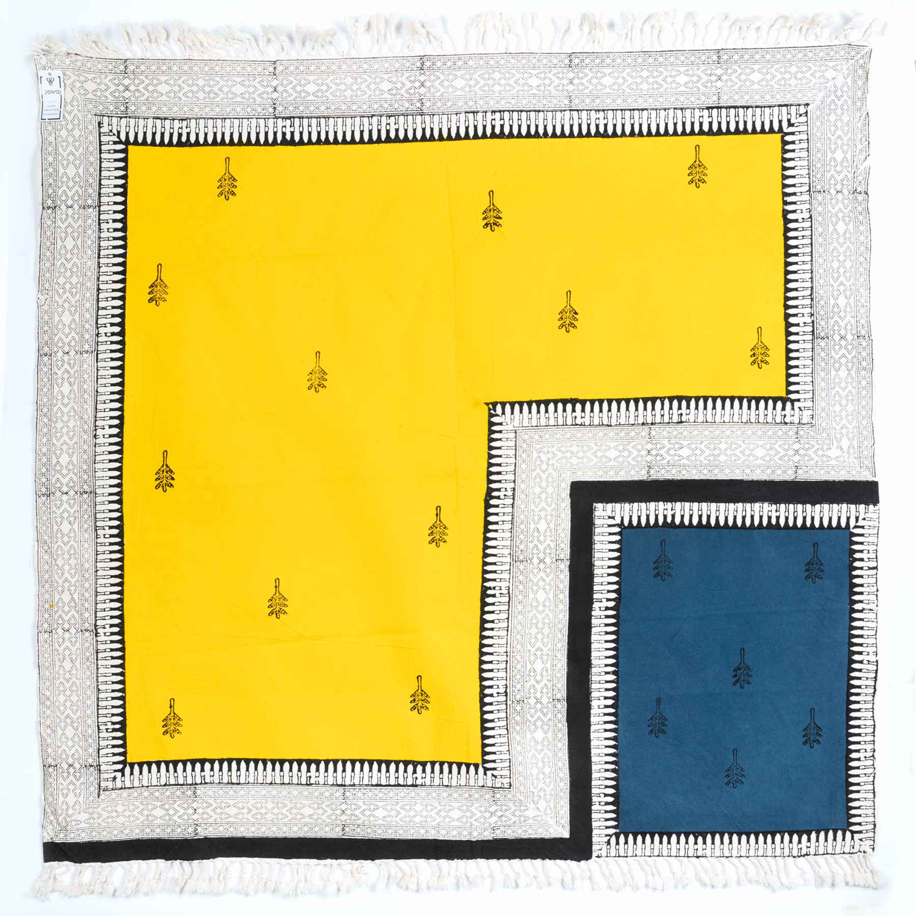 Block Print Linen Tablecloth Model Techra