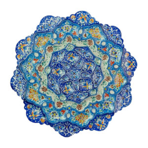 Decorative Blue Minakari Plate Model Bahareh