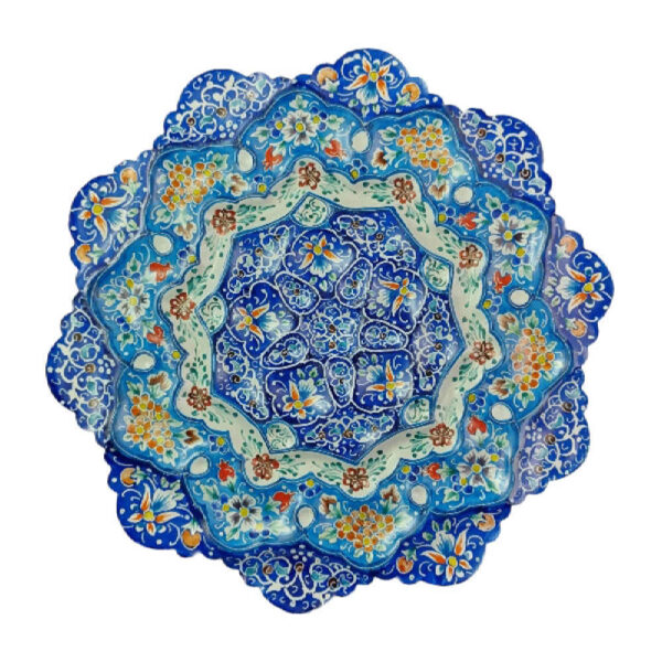 Decorative Blue Minakari Plate Model Bahareh