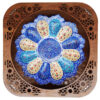 Decorative Copper Wall Plate Hand-Painted with Persian Minakari Enamel Golabetoon