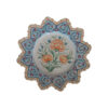 Decorative Copper Wall Plate Hand-Painted with Persian Minakari Enamel Floral