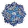 Decorative Copper Wall Plate Hand-Painted with Persian Minakari Enamel Star