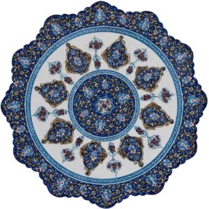 Decorative Copper Meenakari Plate Model Narenj