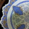 Decorative Copper Plate Hand-Painted with Persian Minakari Enamel Tazhib