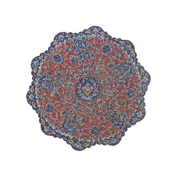 Decorative Copper Wall Plate Hand-Painted with Persian Minakari Enamel Panah
