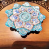 Decorative Copper Plate Hand-Painted with Persian Minakari Enamel Haami