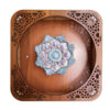 Decorative Copper Wall Plate Hand-Painted with Persian Minakari Enamel Haami