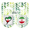 Persian Button Pin Set - Flag of Iran (2 pcs)