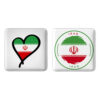 Persian Button Pin Set - Flag of Iran (2 pcs)