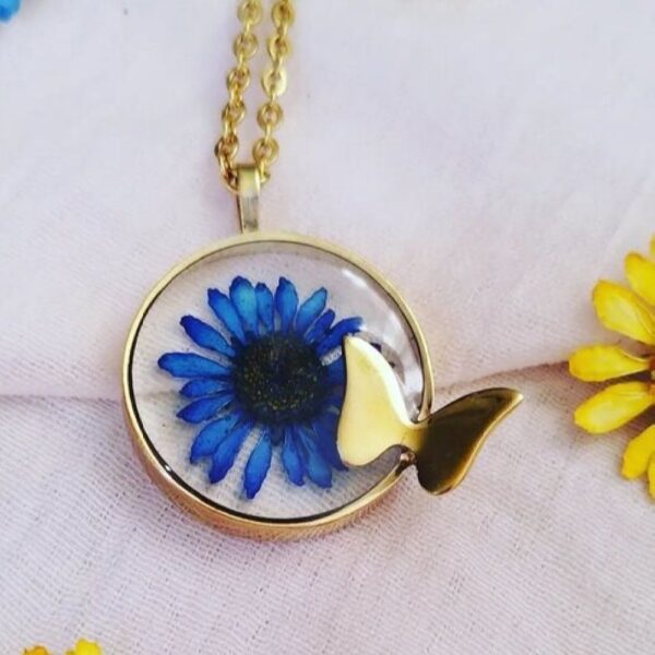Resin Necklace Pendant for Women Handcrafted Butterfly