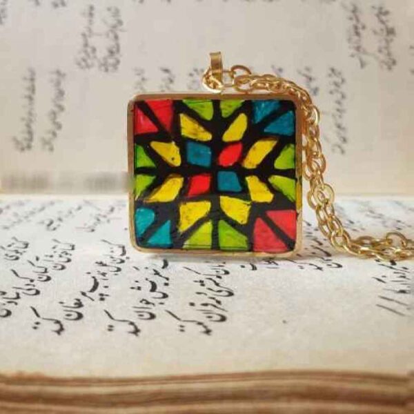 Resin Necklace Pendant for Women Handcrafted Colorful