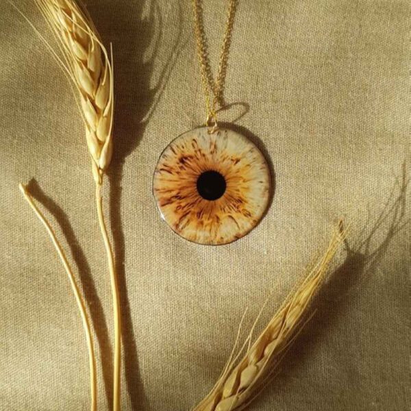 Resin Necklace Pendant for Women Handcrafted Eye