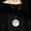 Resin Necklace Pendant for Women Handcrafted Moon
