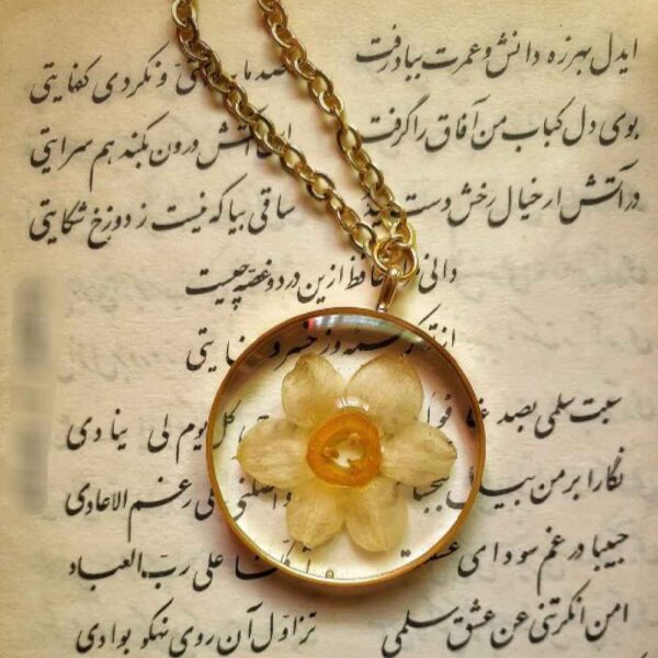 Resin Necklace Pendant for Women Handcrafted Nargesi