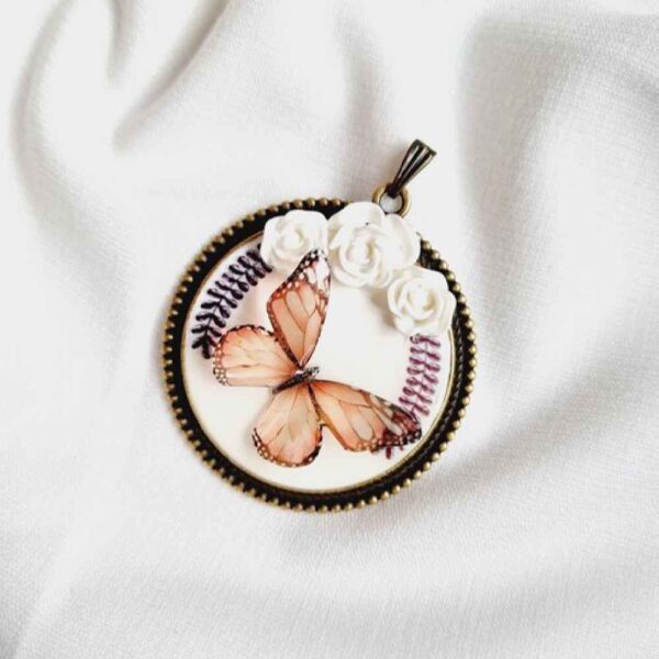 Resin Necklace Pendant for Women Handcrafted Parvaneh