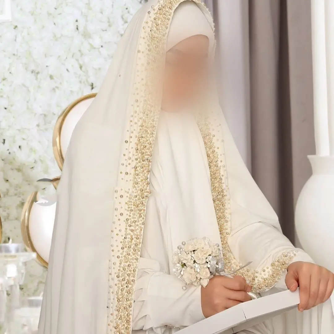 Iranian Bride's Wedding Chador Model Morvarid Doozi