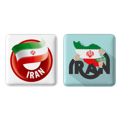 Persian Button Pin Set – Flag of Iran (2 pcs)