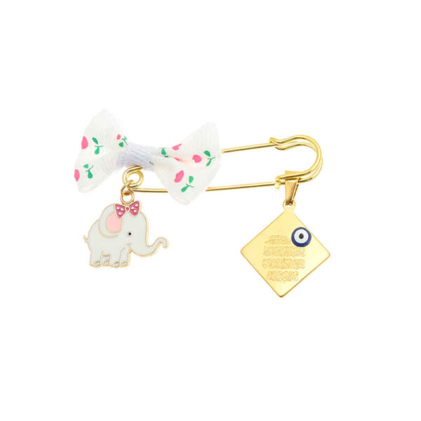 Islamic Safety Pin Brooch for Kids Elephant