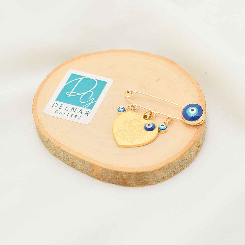 Islamic Safety Pin Brooch for Kids Heart