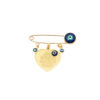 Islamic Safety Pin Brooch for Kids Heart
