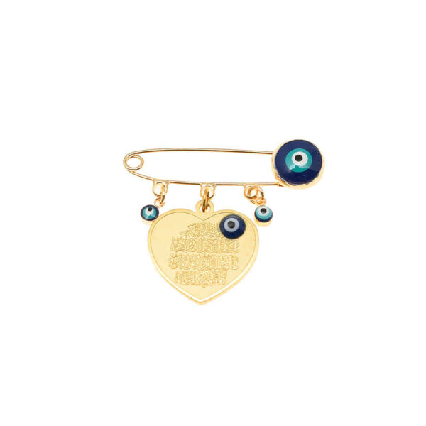 Islamic Safety Pin Brooch for Kids Heart