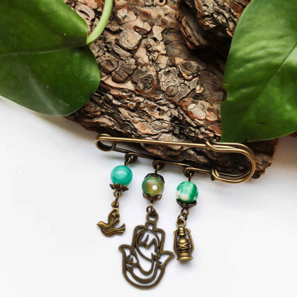 Islamic Newborn Safety Pin Brooch Allah