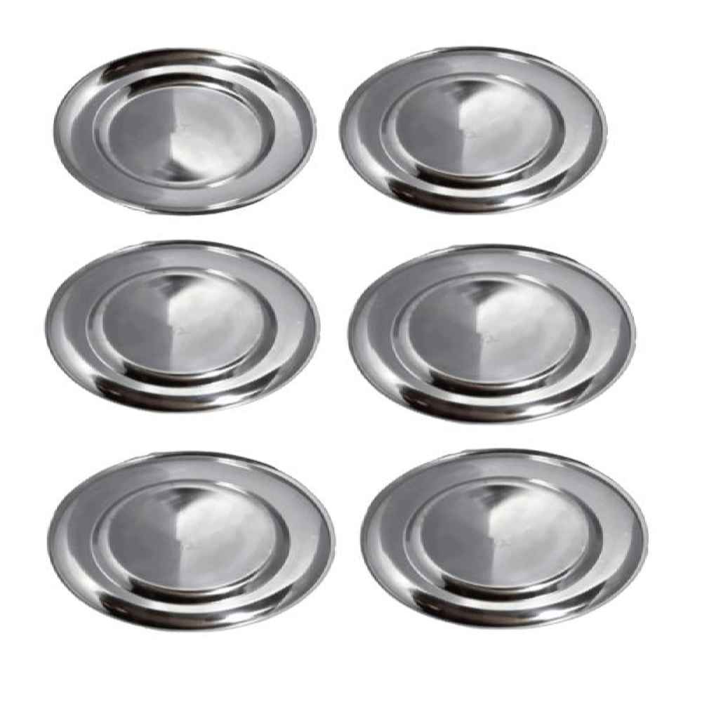 Outdoor Camping Steel Plate – Lightweight & Unbreakable (6-Pack)