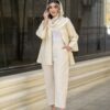 Persian Cream Manto & Pants Set Model Jeyran