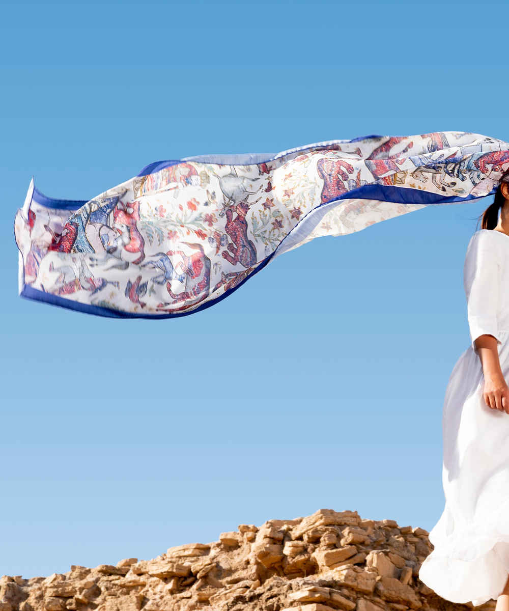 Persian Print Shawl for Women Artistic Model Rakhsh