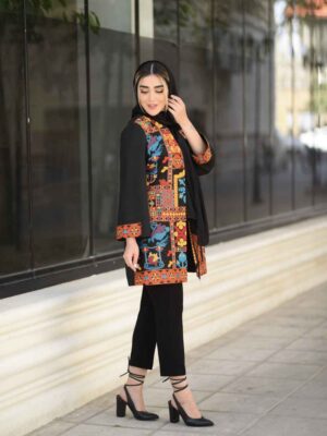 Persian Embroidered Manto Model Taavoos
