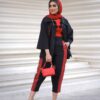 Persian Embroidered Manto & Pants Set Model Delbar
