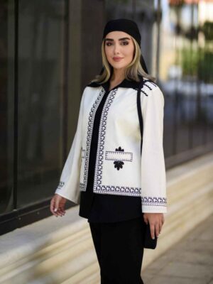 Persian Embroidered Manto & Pants Set Model Helena