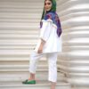 Persian Embroidered Manto & Pants Set Model Mahoor