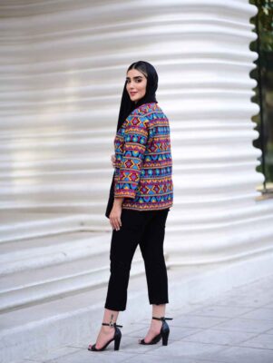 Persian Embroidered Manto & Pants Set Model Taraneh