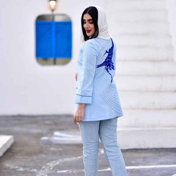 Persian Linen Manto Model Simorgh