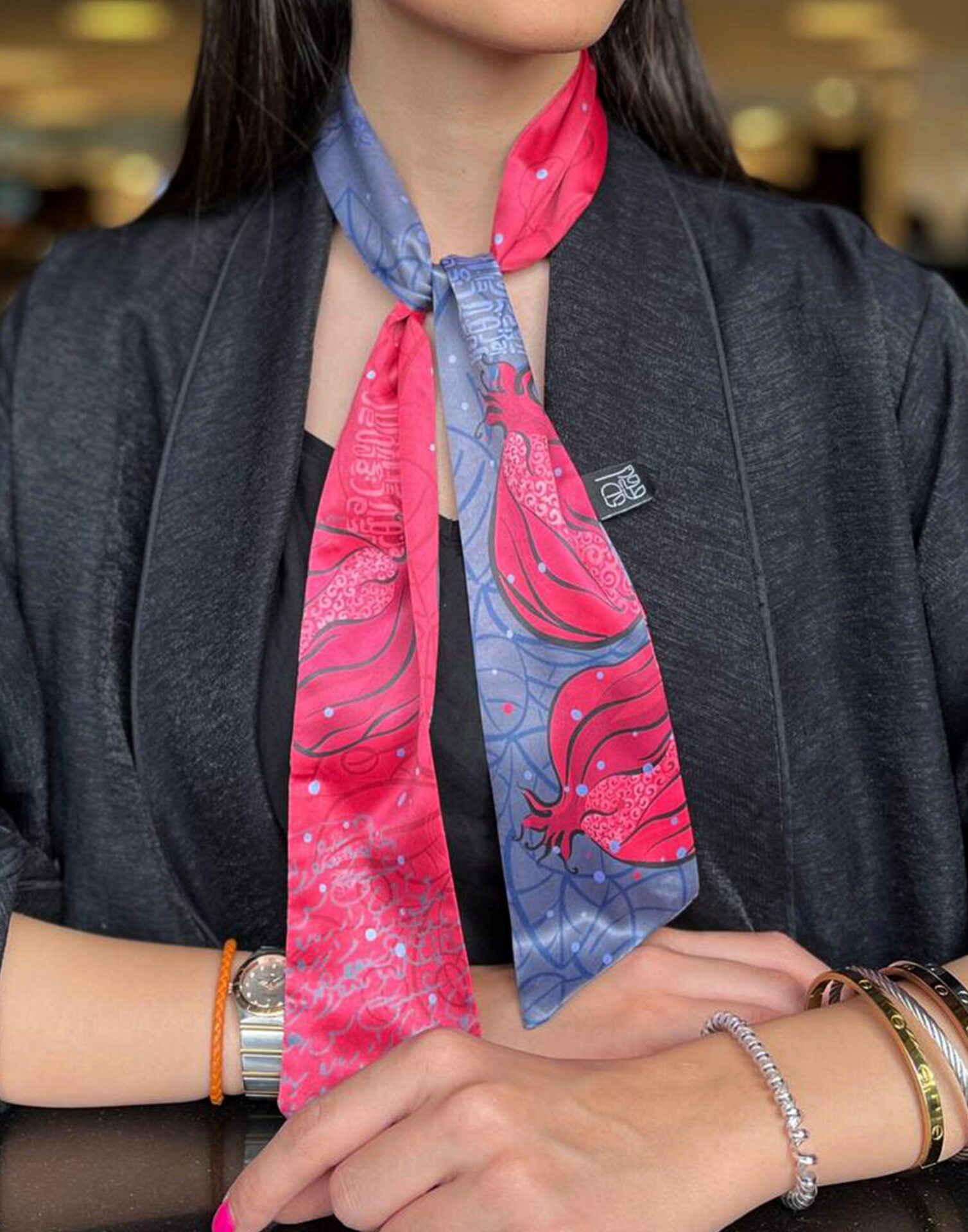 Persian Neck Scarf for Women Luxe and Vibrant Anar