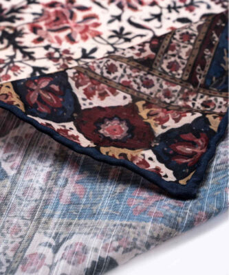 Persian Silk Neck Scarf for Women Luxe and Vibrant Square Golestan