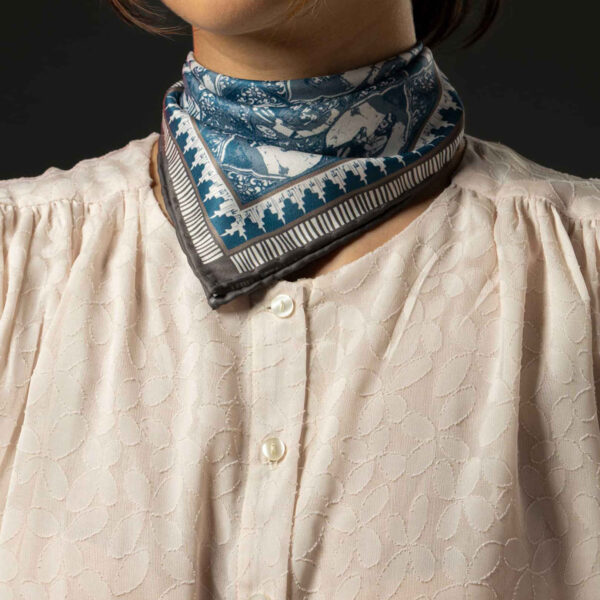 Persian Silk Neck Scarf for Women Luxe and Vibrant Square Golzar