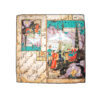 Persian Silk Neck Scarf for Women Luxe and Vibrant Square Khosro o Shirin