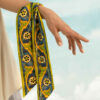 Persian Silk Neck Scarf for Women Luxe and Vibrant Square Zaagh