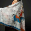 Persian Scarf for Women - Luxe and Vibrant Motif Bahram o Azadeh